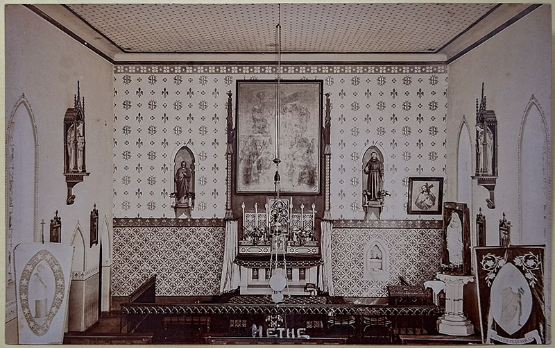 Holy Trinity Church, Hethe: sanctuary (postcard, c. 1905-1912) - ref: PC/P175/3