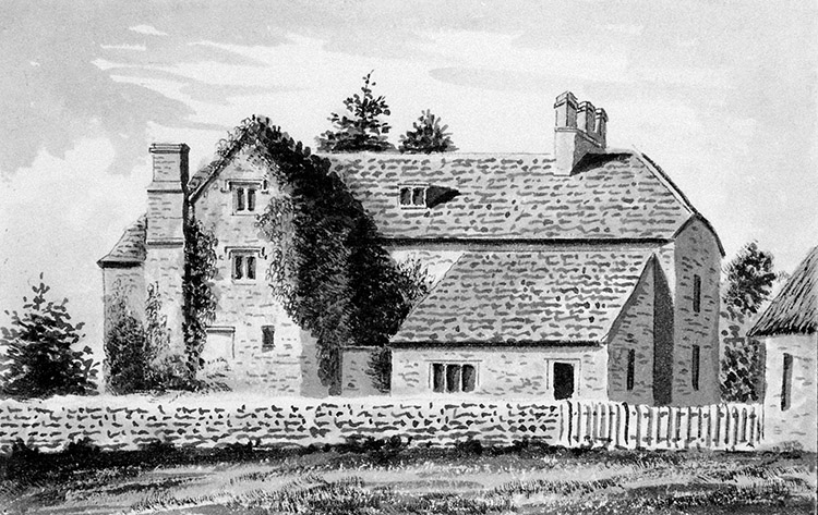 Hardwick Manor House, from: Alfred Beesley's extra illustrated copy of his History of Banbury Vol 15 page 160